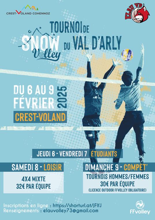 Tournoi Loisirs snow volley Val d'Arly_Crest-Voland