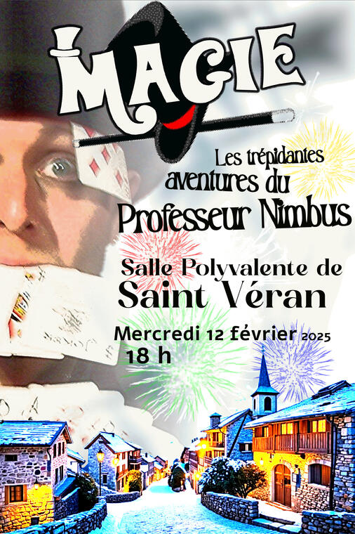 Spectacle de magie familial "Les trépidantes aventure du professseur Nimbus"_Saint-Véran