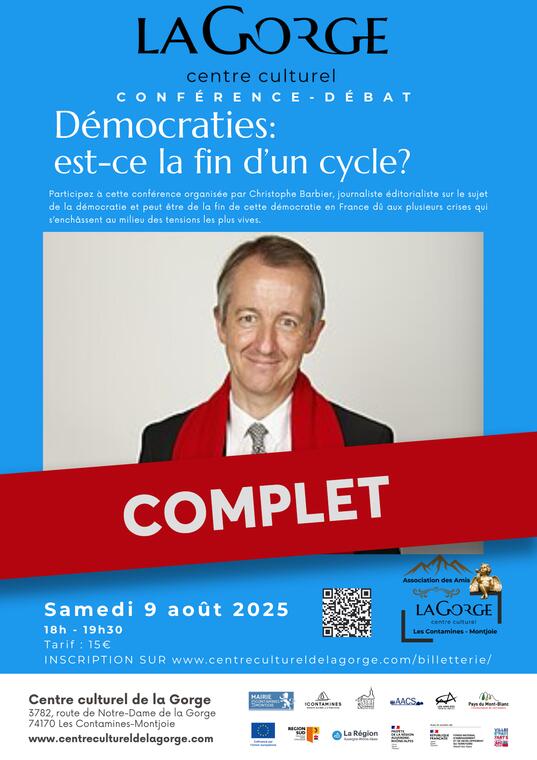Conférence "Démocraties : est-ce la fin d'un cycle ?" par Christophe Barbier_Les Contamines-Montjoie
