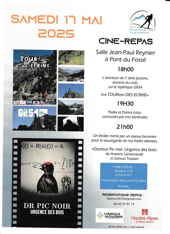 Soirée Ciné-Repas ski club Champsaur valgaudemar
