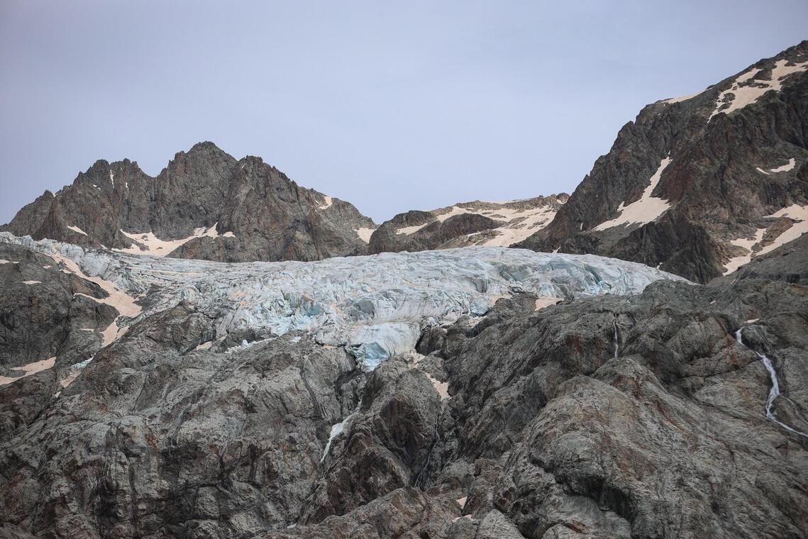 Animation scientifique : sortie dynamique du glacier Blanc_Ailefroide