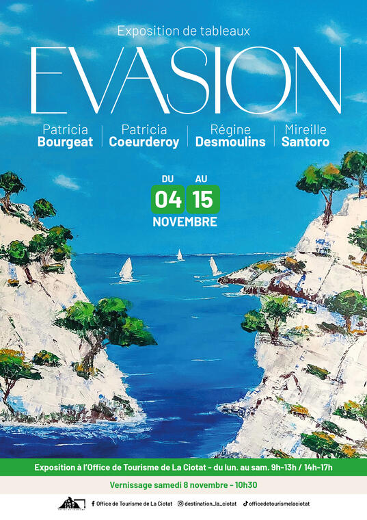 Exposition de peintures Evasion à l'Office de Tourisme de La Ciotat_La Ciotat