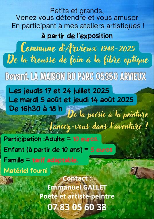 Atelier artistique autour de l'exposition Commune d'Arvieux  1948 – 2025_Arvieux