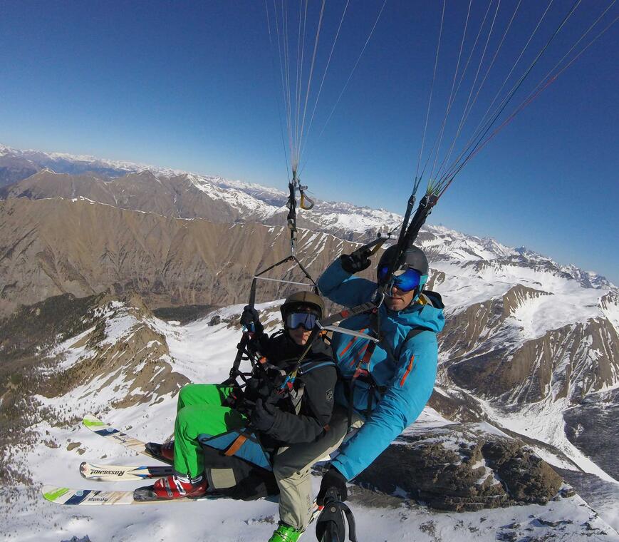 Parapente hiver Vars