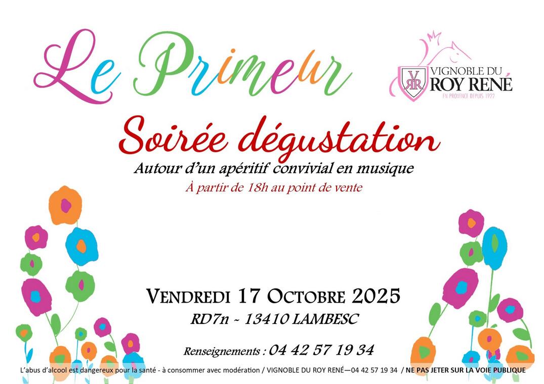 Soirée dégustation primeur du Vignoble du Roy René_Lambesc