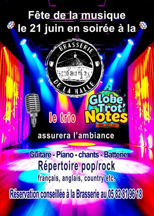 Repas-concert- Fête de la musique avec Globes Trot Note_Beaumont-de-Lomagne