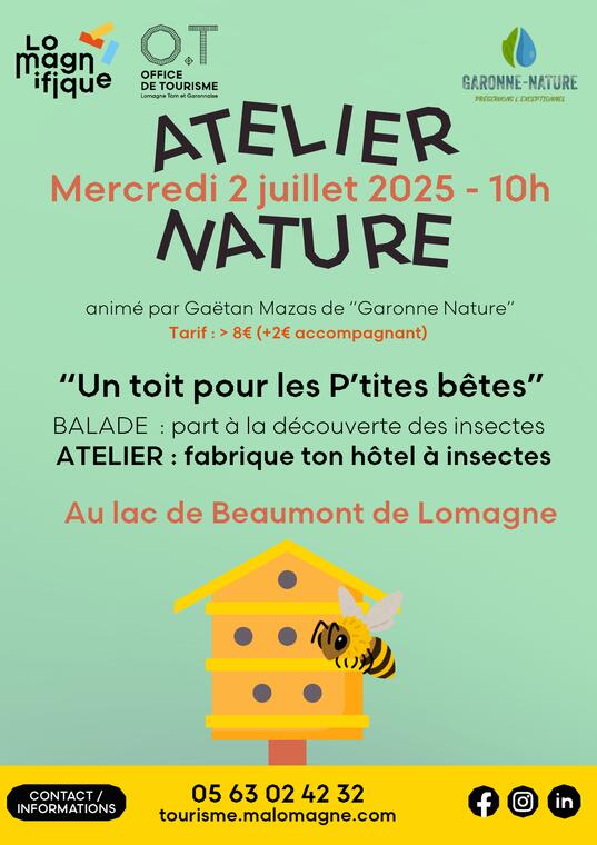 Atelier Nature «  Un Toit pour les P'tites Bêtes »_Beaumont-de-Lomagne