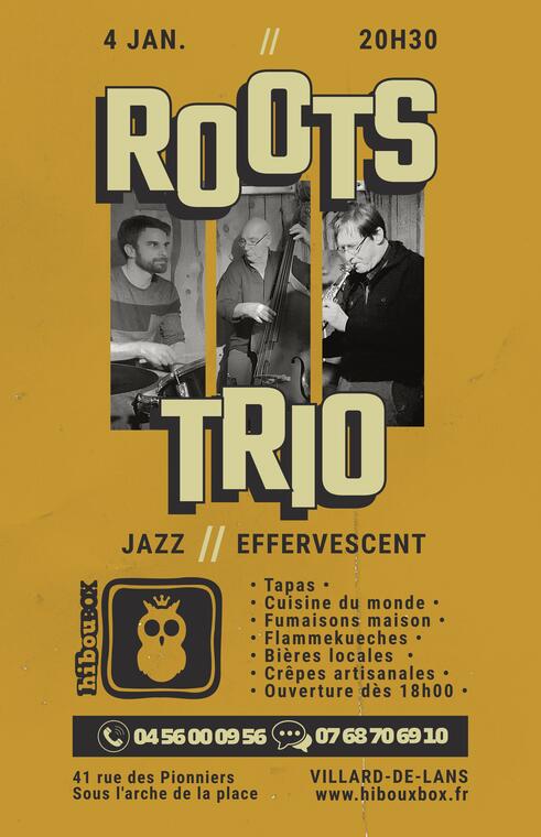 Concert Roots trio - Jazz effervescent_Villard-de-Lans