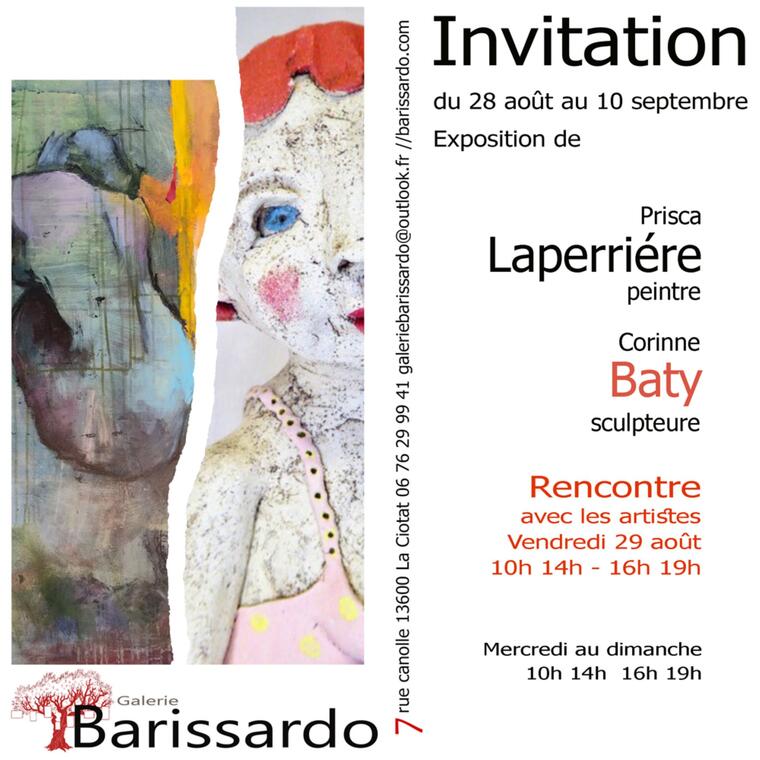 Exposition de peintures et sculptures de Prisca Laperriére et Corinne Baty_La Ciotat