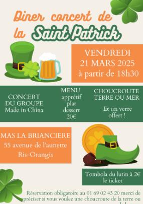 Dîner concert de la Saint Patrick (Ris-Orangis) | Grand ...