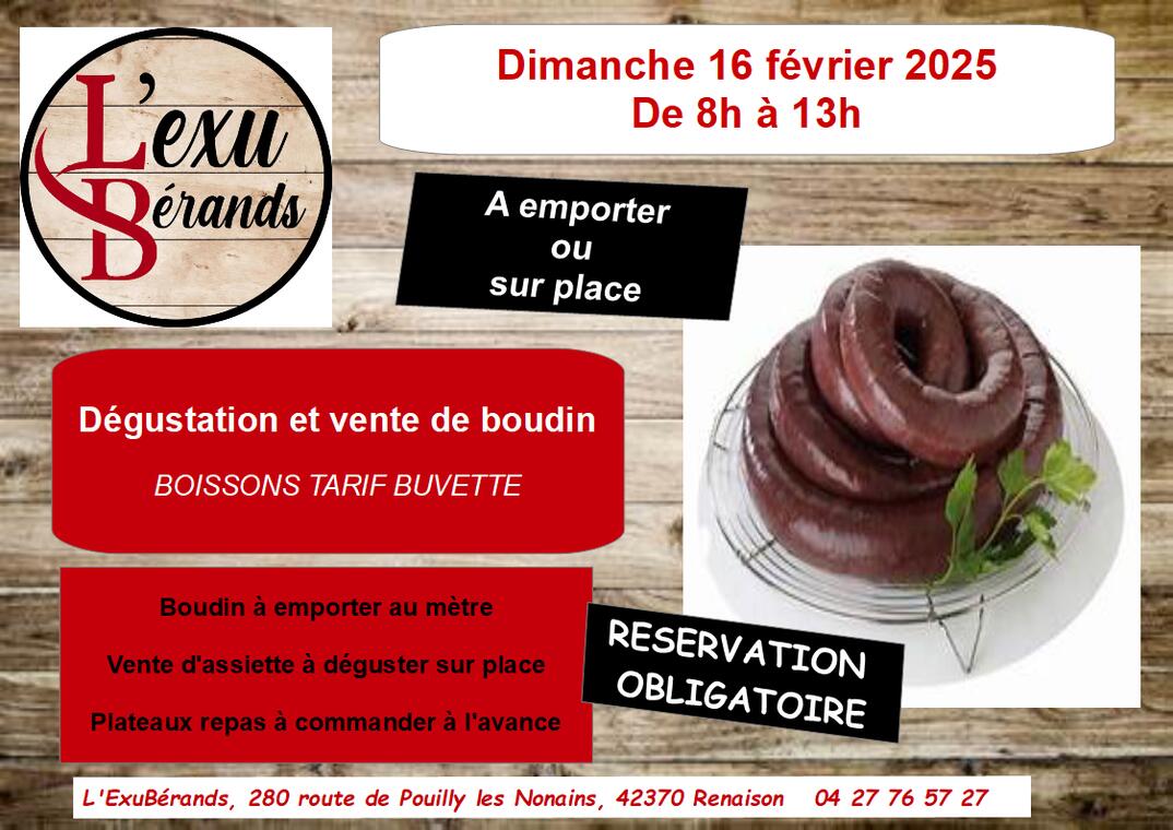 Dégustation et vente de boudin_Renaison