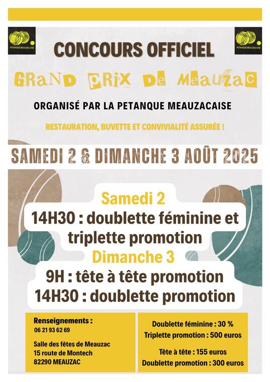 Grand prix de pétanque de Meauzac_Meauzac