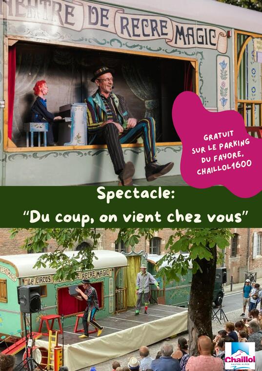 Spectacle enfants: "Du coup on vient chez vous"_Saint-Michel-de-Chaillol