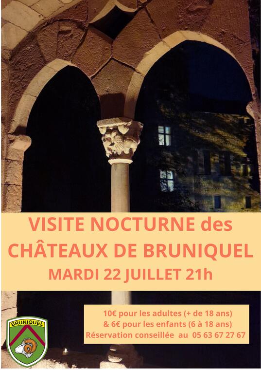 Visite nocturne des Châteaux de Bruniquel