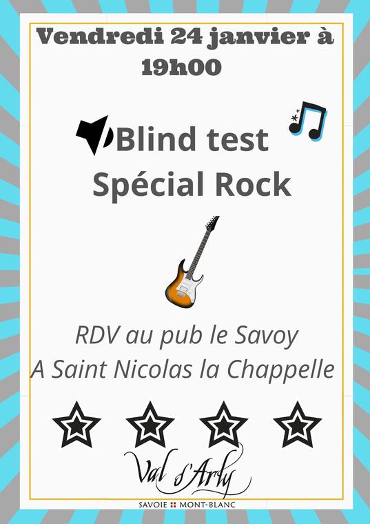 Blind test rock