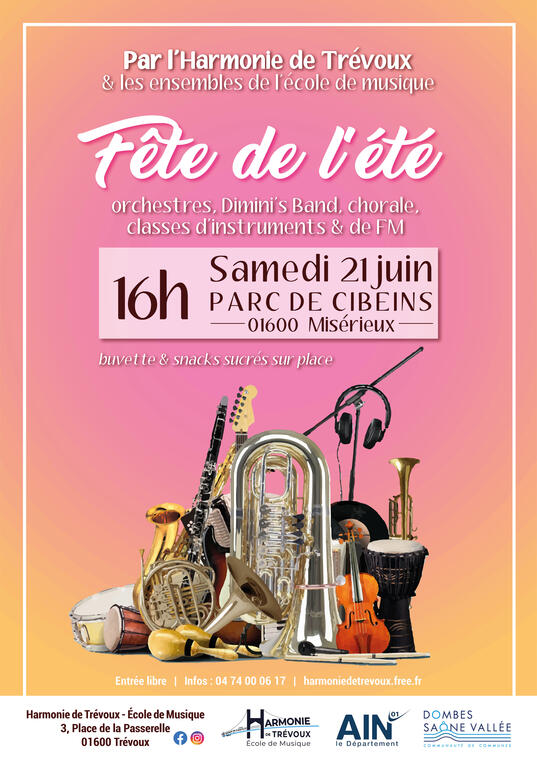 Affiche Fête de l'été 2025 - Harmonie de Trévoux