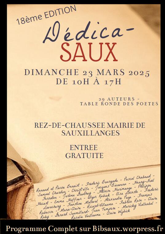 Dedica'Saux : 25 ans de la Bibliothèque de Sauxillanges !_Sauxillanges