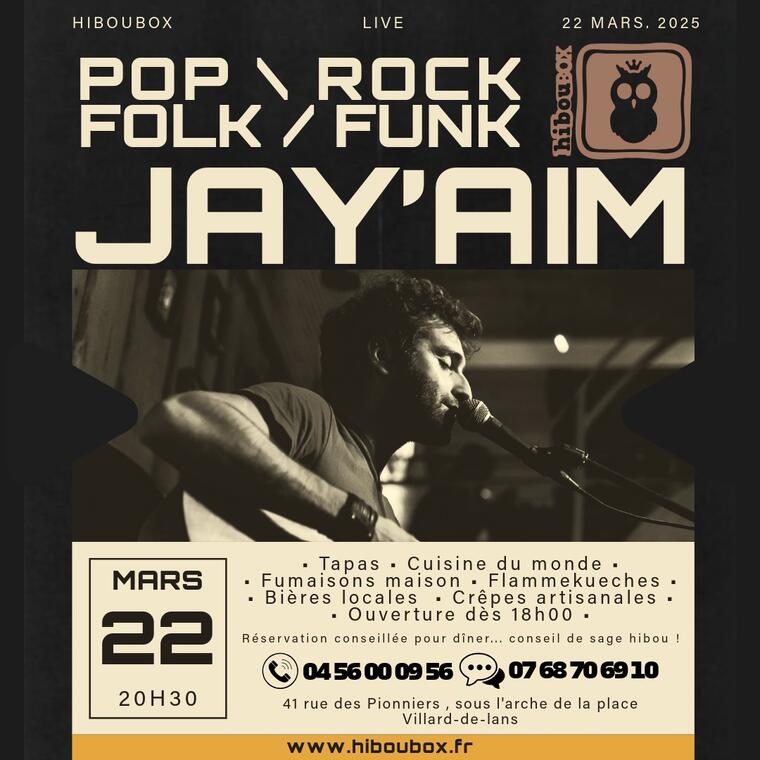 Concert Jay'Aim/ Pop rock folk funk Songs_Villard-de-Lans