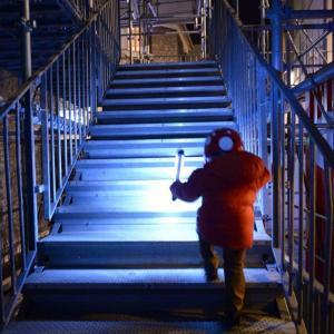 Visite nocturne de la maison échafaudage à Saint-Denis