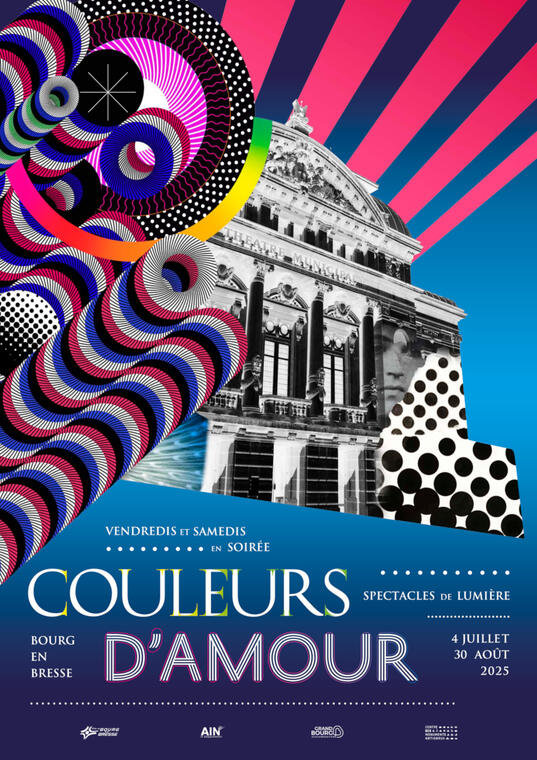 Affiche 2025 Spectacles de lumières "Couleurs d’amour"_Bourg-en-Bresse