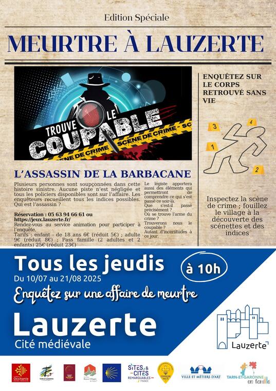 cluedo meurtre à Lauzerte