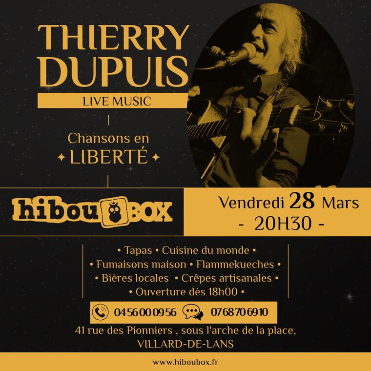 Concert Thierry Dupuis solo - Chansons en liberté_Villard-de-Lans