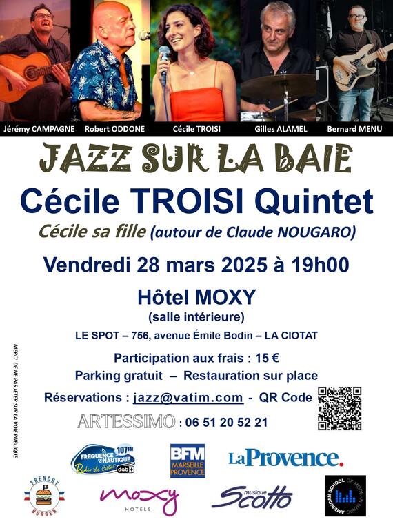 7ème Jazz sur la Baie - Concert Cécile Troisi Quintet_La Ciotat