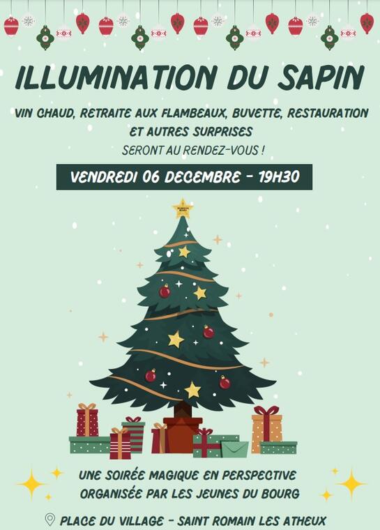 Illumination du sapin et animation_Saint-Romain-les-Atheux