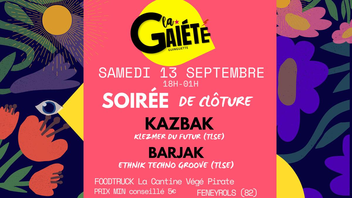 SOIREE DE CLÔTURE La Gaieté Guinguette CONCERT DJ SET