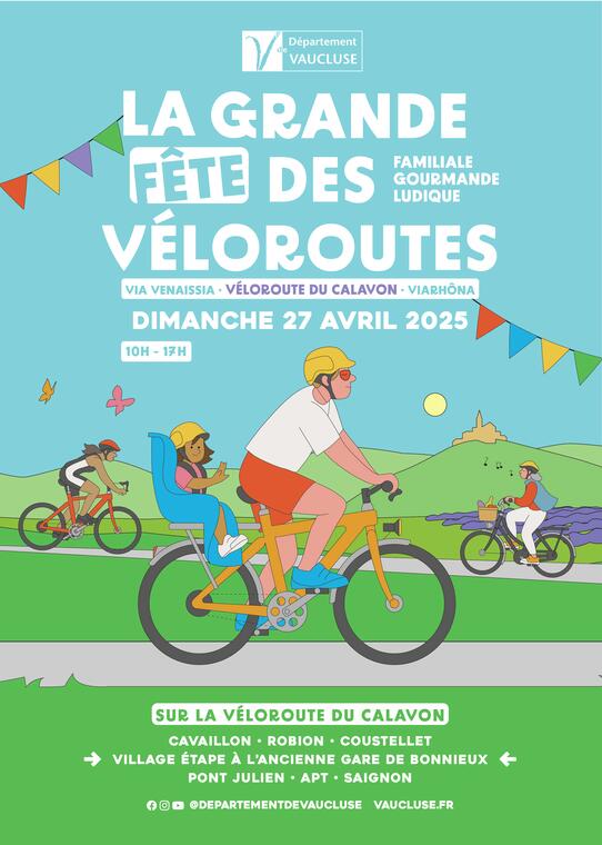 Affiche de la grande fête des véloroutes 2025