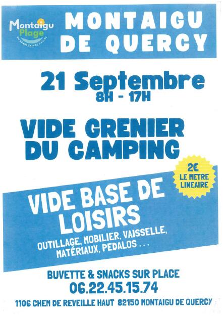 Grand vide grenier du lac_Montaigu-de-Quercy