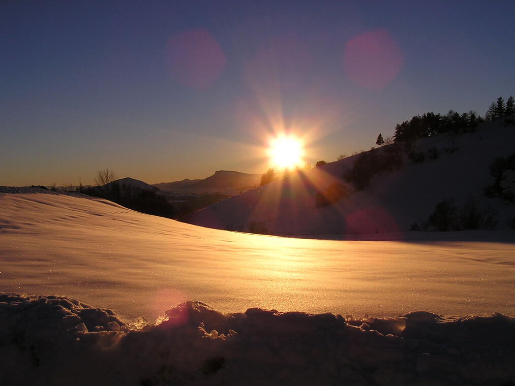 Coucher de soleil aux richards