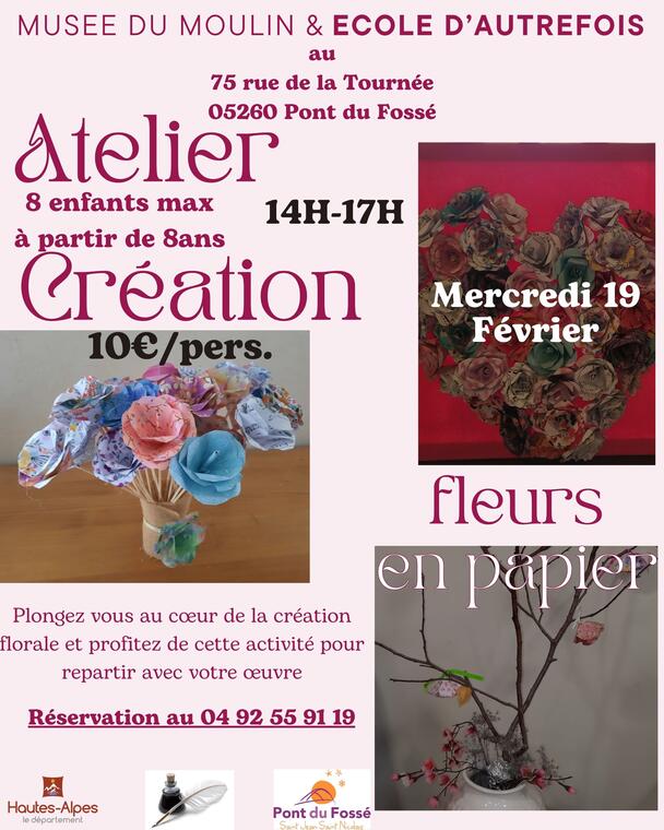 ATELIER CREATION FLEURS EN PAPIER