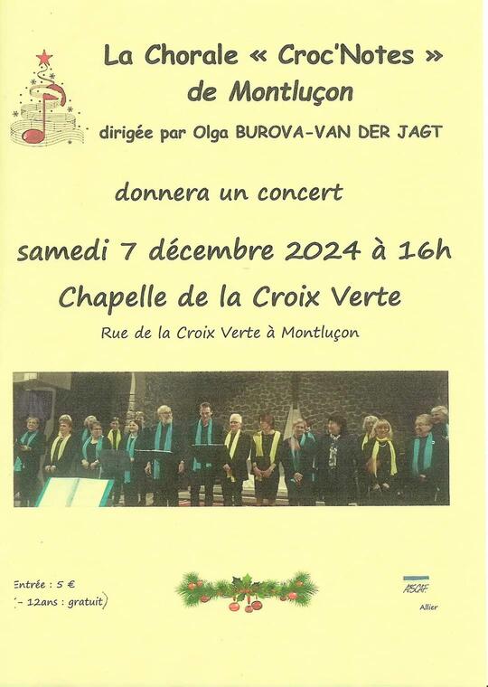 Concert : chorale Croc'Notes_Montluçon