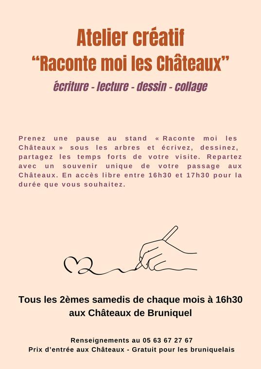 Atelier créatif « Raconte-moi les Châteaux » écriture, lecture, dessin et collage._Bruniquel