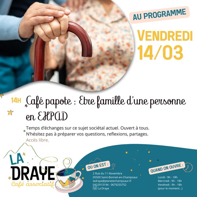 Café-papote au café de la Draye