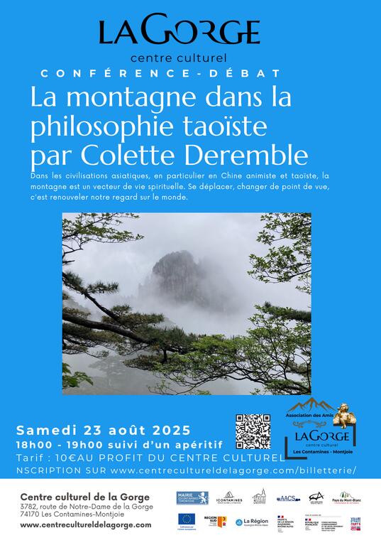Conférence "La montagne vue par les taoïstes" au Centre Culturel de la Gorge_Les Contamines-Montjoie