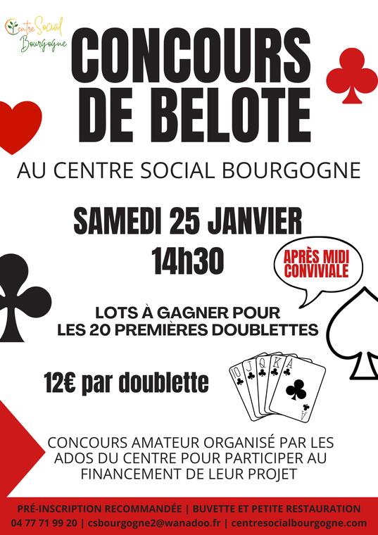 Affiche concours de belote