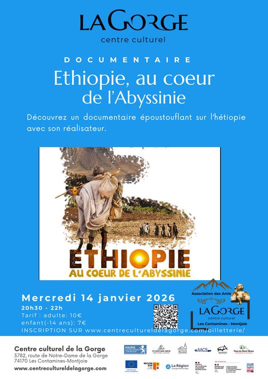 Documentaire "Ethiopie, au cœur de l'Abyssinie" au Centre Culturel de la Gorge_Les Contamines-Montjoie