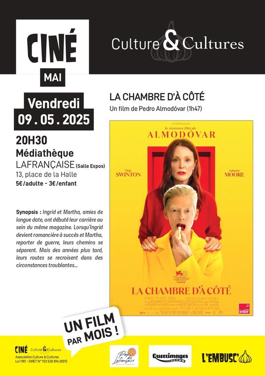 Soirée cinéma avec le film "La chambre d'à côté"_Lafrançaise