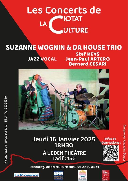 Concert Suzanne Wognin & Da House Trio_La Ciotat