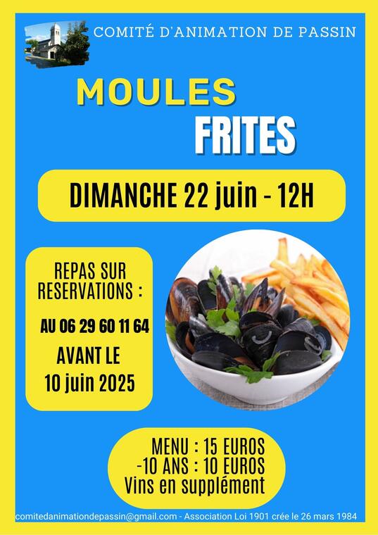Repas moules frites à Passin_Champagne-en-Valromey