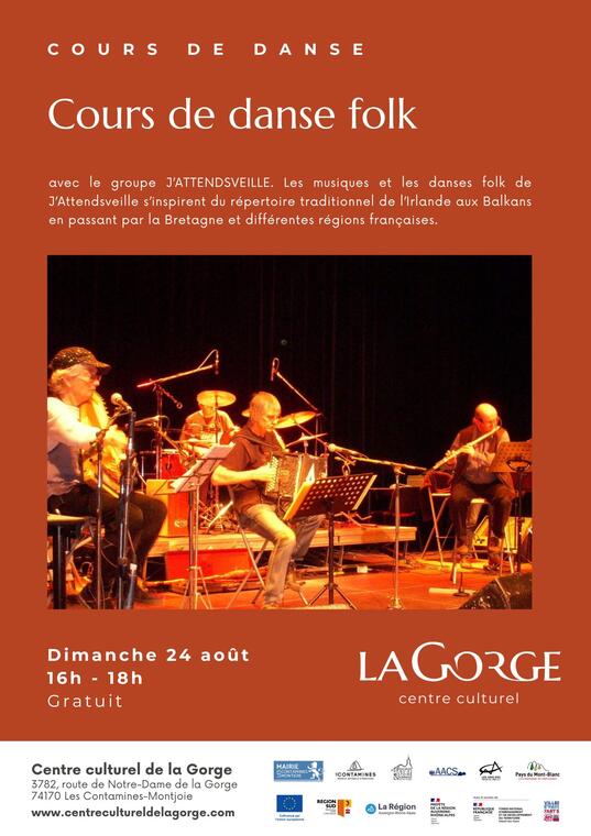 Cours de danse folk avec le groupe J'attendsveille au Centre Culturel de la Gorge_Les Contamines-Montjoie