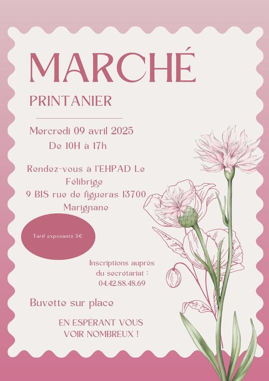 Marché printanier à la maison de retraite publique Le Félibrige