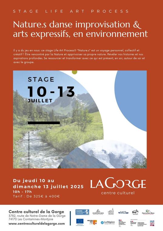 Stage Life Art Process® “Nature.s” Danse improvisation & arts expressifs, en environnement avec le Centre Culturel de la Gorge_Les Contamines-Montjoie