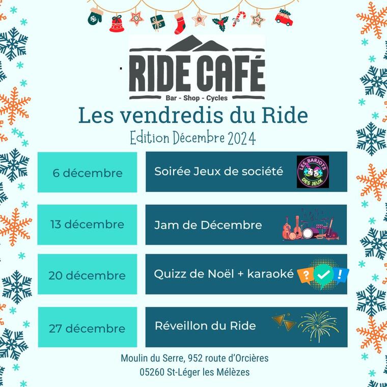 Programme Ride Café - Soirée jeux de société