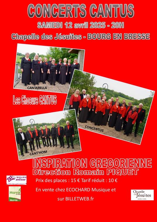 Concert Cantus - Inspiration Grégorienne_Bourg-en-Bresse