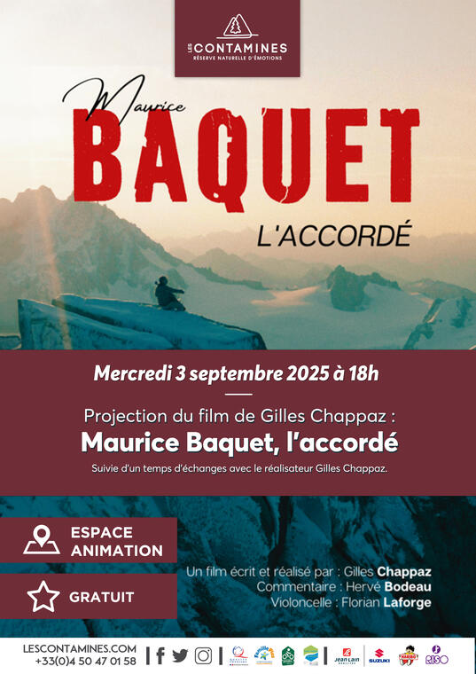 Projection du film "Maurice Baquet, l'accordé"_Les Contamines-Montjoie