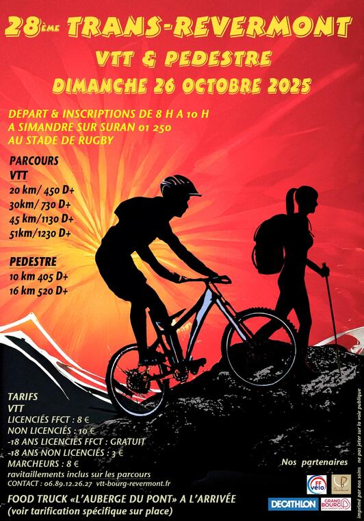 Affiche Trans Revermont VTT et pédestre_Simandre-sur-Suran