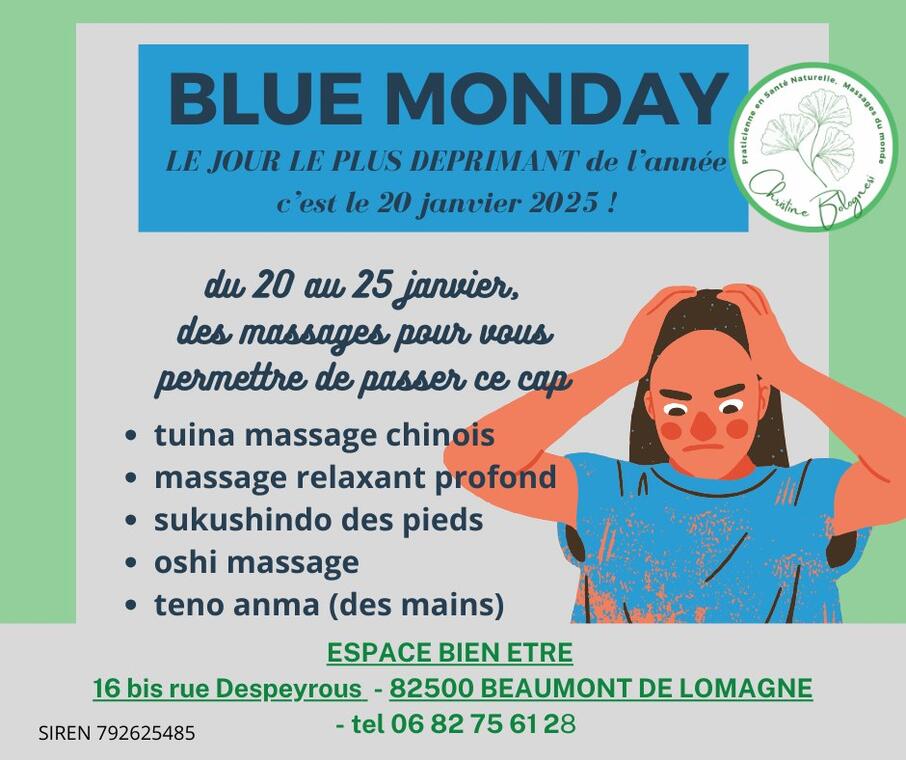 BLUE MONDAY déprime contre bien être_Beaumont-de-Lomagne